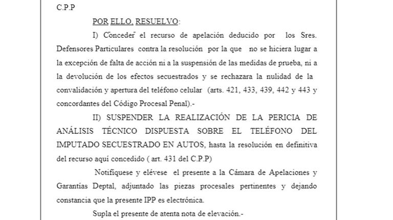 Se frenó el peritaje del teléfono de Chocolate Rigau.