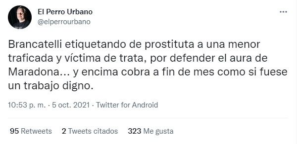 Tuit contra Diego Brancatelli