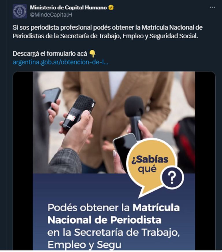 Matricula periodista