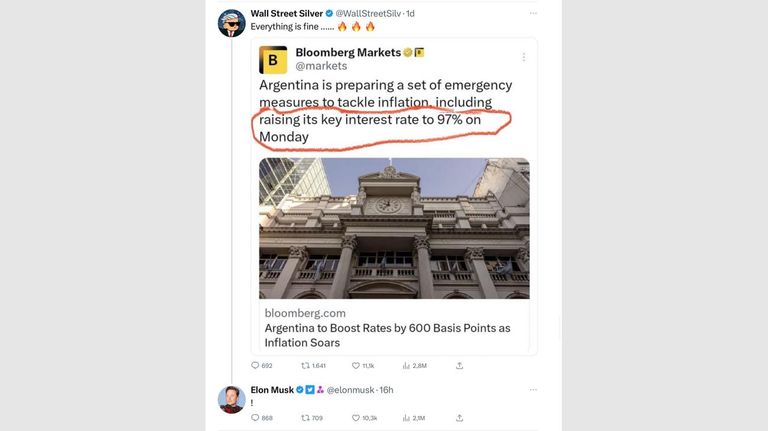 mensaje de twitter
