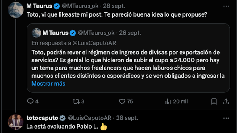 Posteo en X