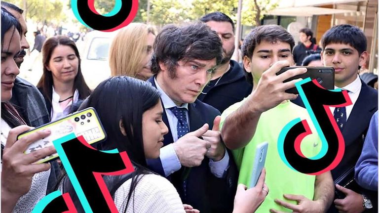Javier Milei en redes campaña electoral 20231121