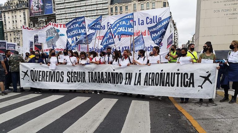 Protestas en el centro porteño 20210211