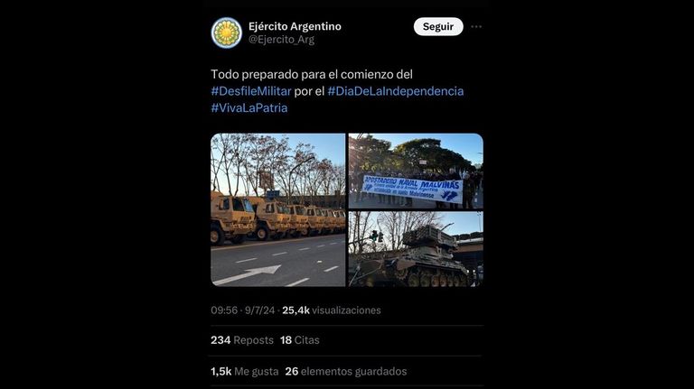 Desfile militar del 9 de Julio