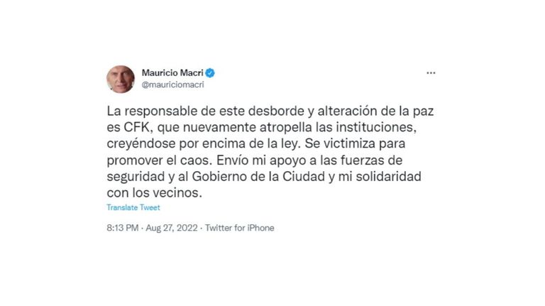 tuit macri 20220827