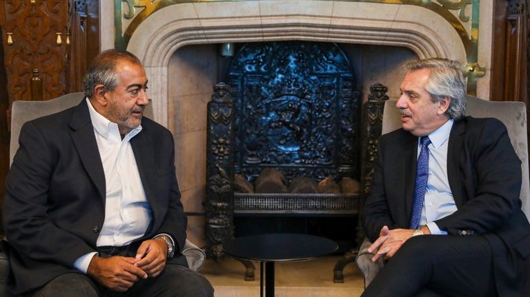Alberto Fernández con Héctor Daer