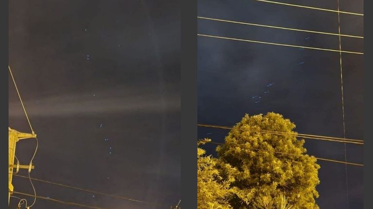 Hilera de luces en Santiago del Estero