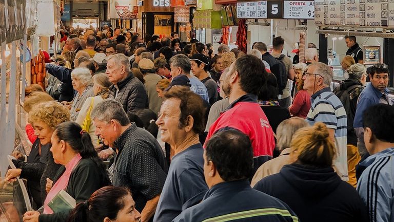 Mercado Norte repleto de personas