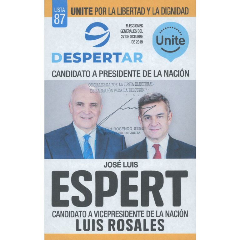 boletas presidenciales 27 octubre