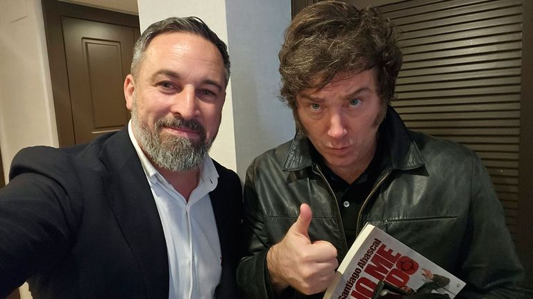 Santiago Abascal y Javier Milei 20240518