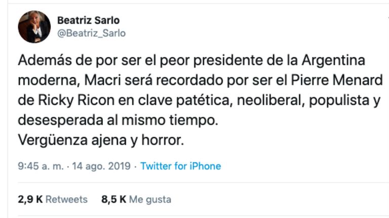 tweet sarlo 180082019
