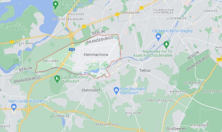 Mapa de Kleinmachnow 20230721
