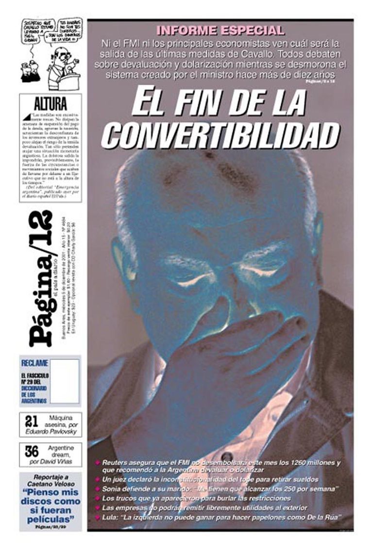 tapas de diarios de los dias 4 y 5 diciembre de 2001 20211203