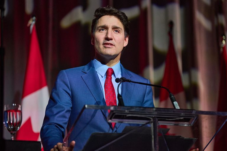 Prime Minister Justin Trudeau Speaks At The National Caucus Holiday Party