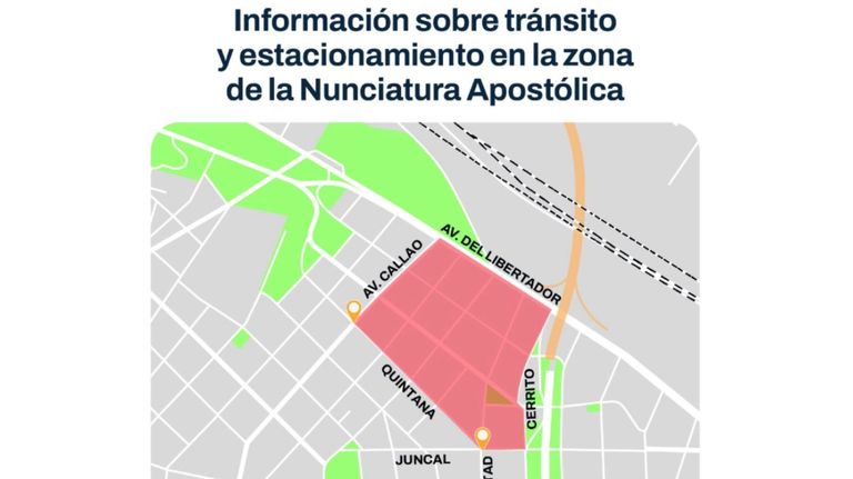 Perímetro de seguridad en la Nunciatura Apostólica