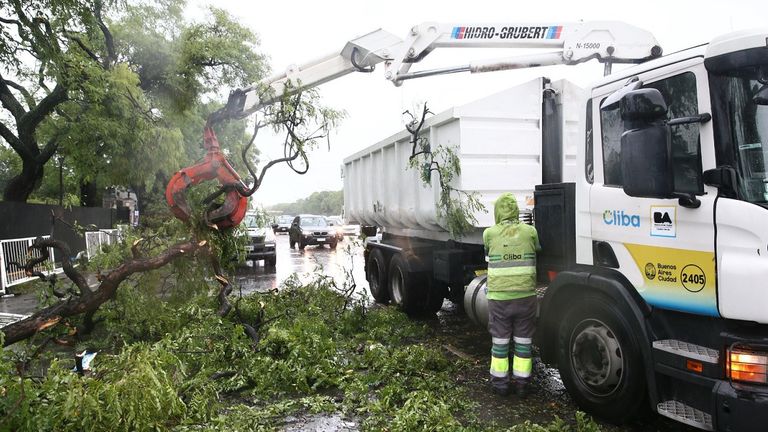 Tormenta en la ciudad de Buenos Aires