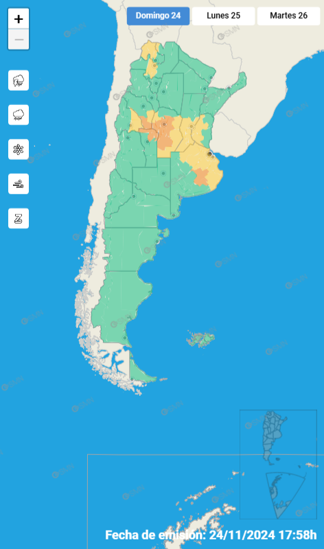 Alerta por tormenta