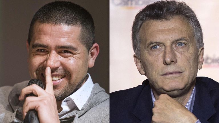 Juan Riquelme y Mauricio Macri