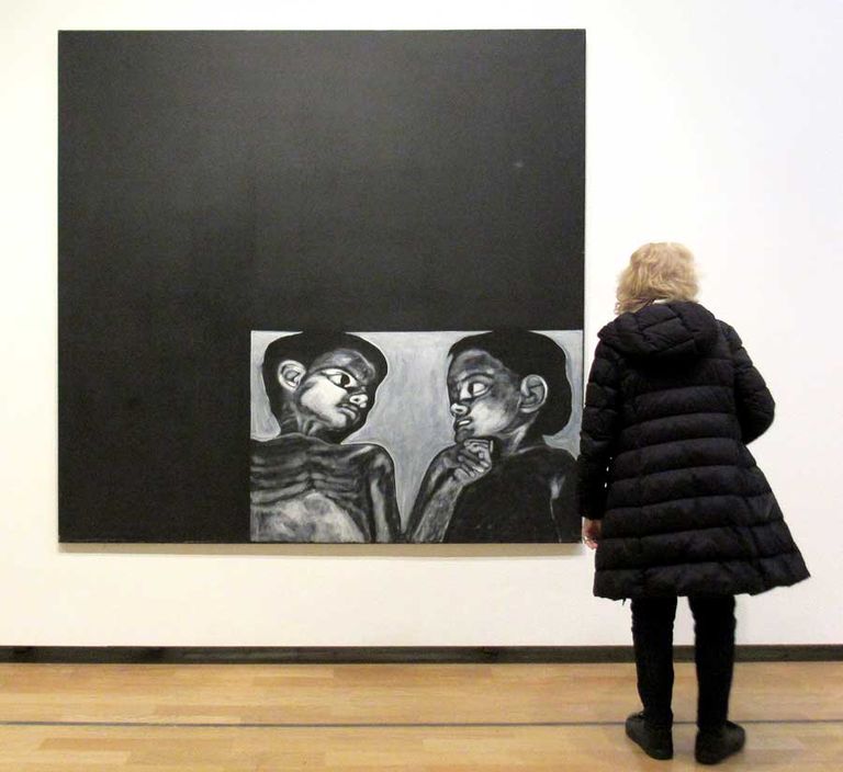 Ernesto Deira en el Museo Nacional de Bellas Artes.