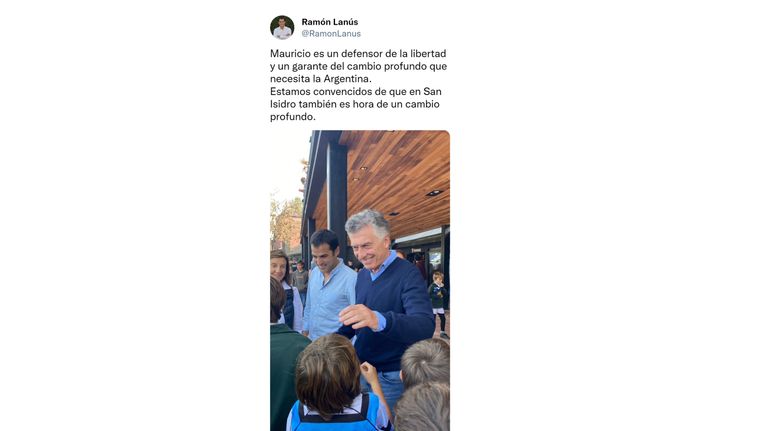 20230513 Tweet de Ramón Lanús luego de reunirse con Mauricio Macri.