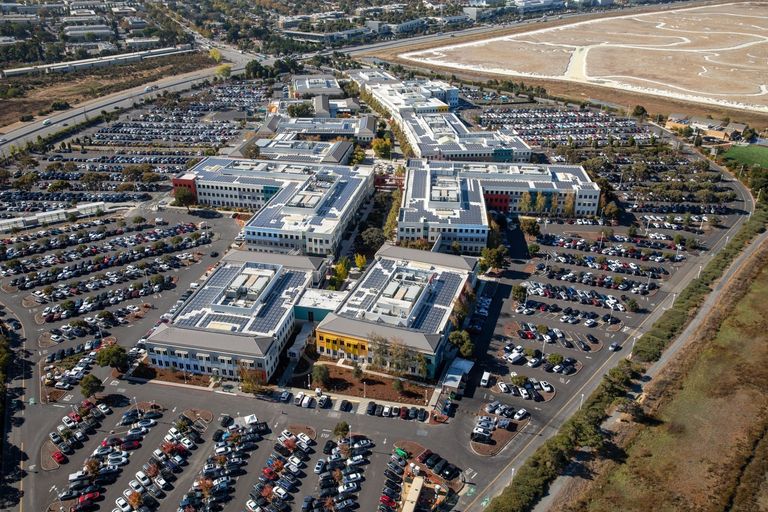 Aerial Views Of Silicon Valley Housing And Tech Campuses