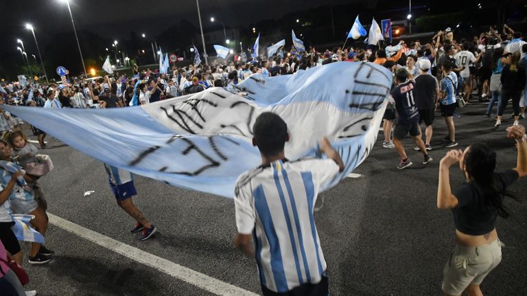 La llegada de la Selección argentina a Ezeiza