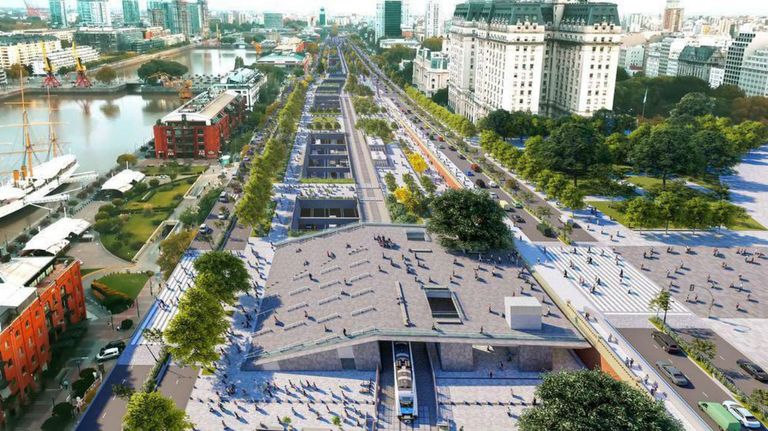 Paseo del bajo cuidad de buenos aires