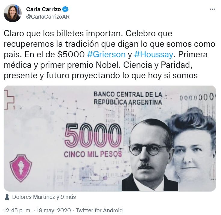billete $ 5.000