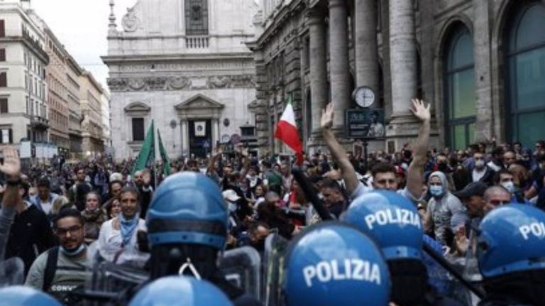 Protestas en Italia