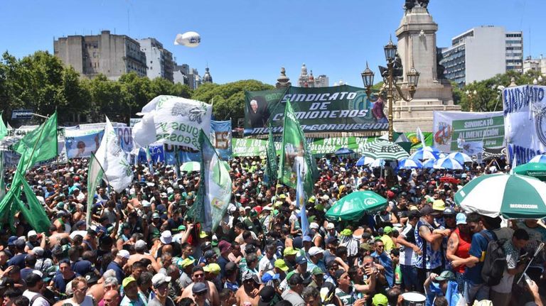 Paro de la CGT palco