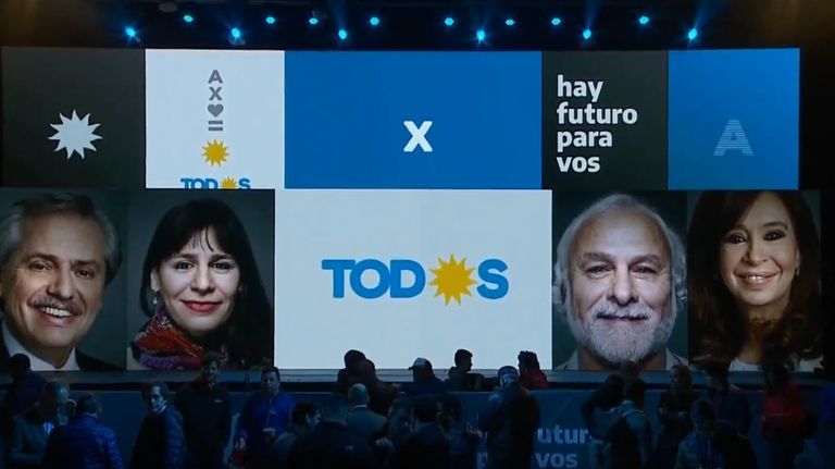 El centro de campaña del Frente de Todos.