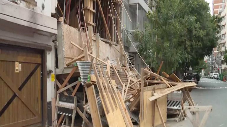 Derrunbe de obra en construccion en Palermo 20240301