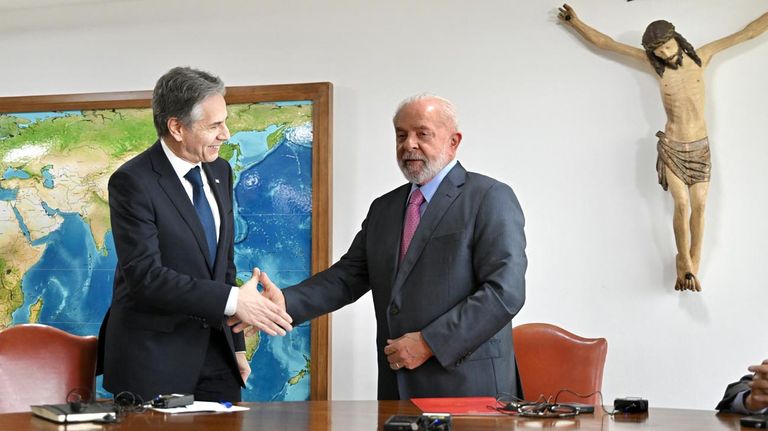 Antony Blinken y Luiz Inácio Lula da Silva