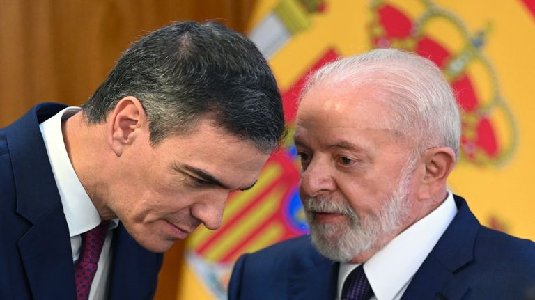 20240307 Lula da Silva y Pedro Sánchez en el Palacio del Planalto