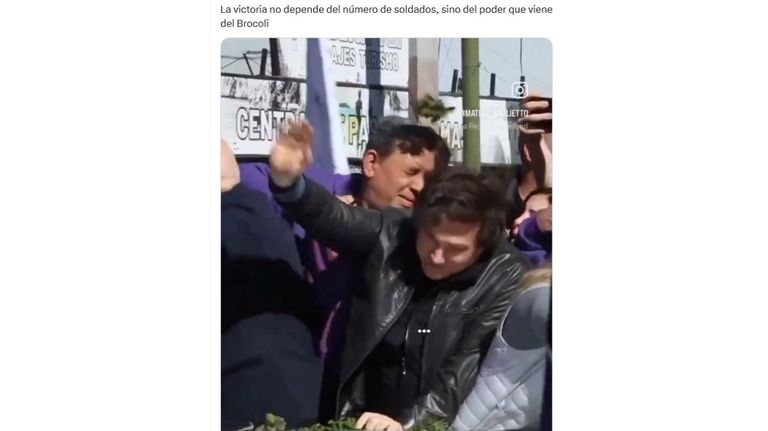 Meme del brócoli contra Milei