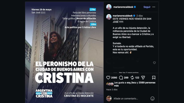Mariano Recalde post 29052026