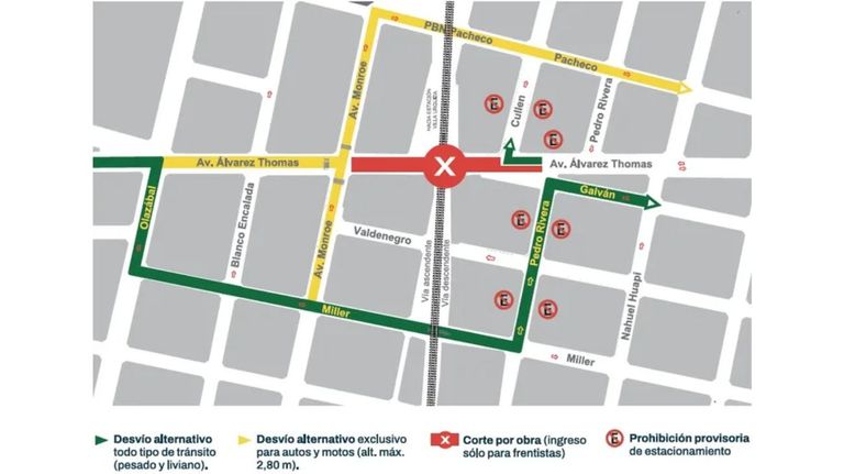 CABA cerrará el cruce ferroviario de la avenida Álvarez Thomas 
