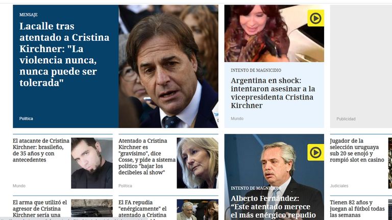 20220902 Medios del mundo reflejan el atentado a Cristina Kirchner