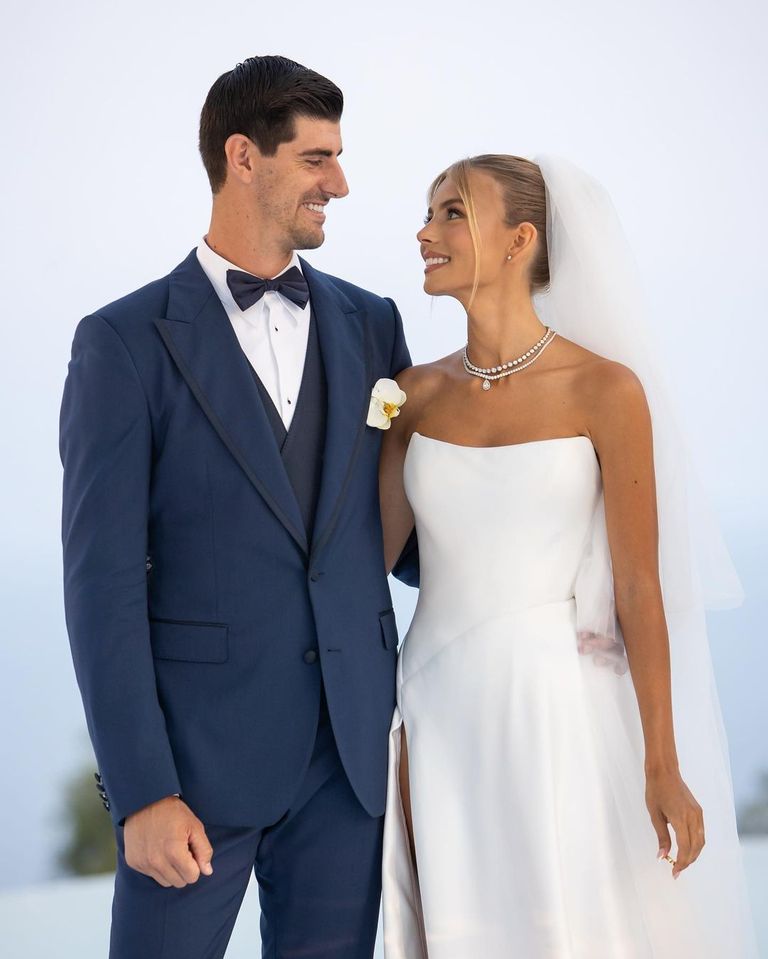 Thibaut Courtois y Mishel Gerzig se dan el 'sí quiero' en una boda de ensueño en Cannes