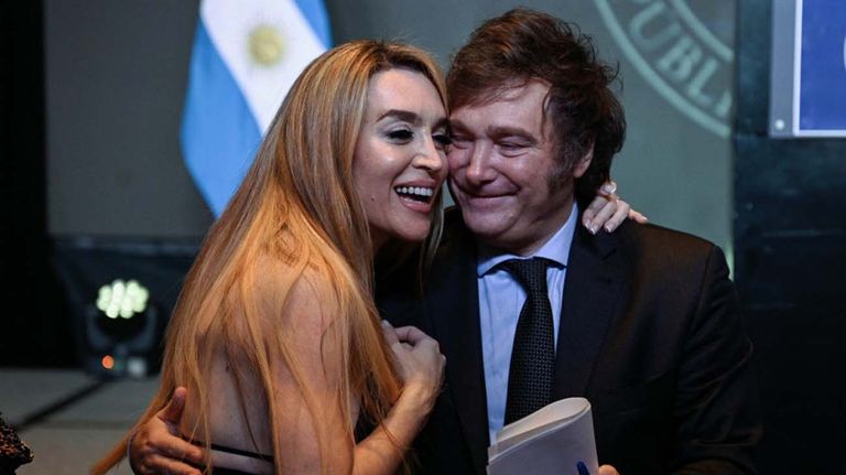 Fátima Flórez y Javier Milei 20240414