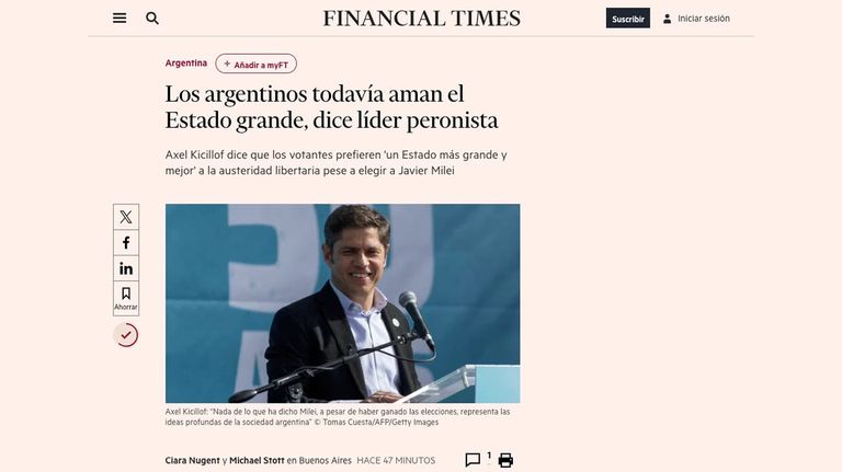 Portada Financial Times