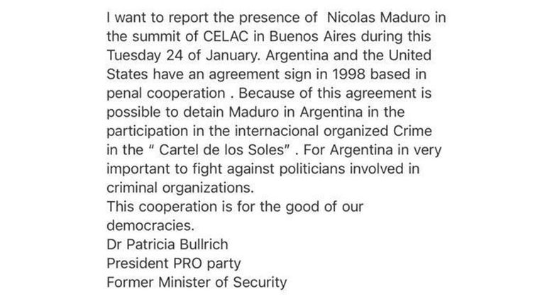 La carta de Bullrich 20230124
