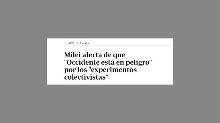 titulares de la prensa por el discurso de Milei en Davos