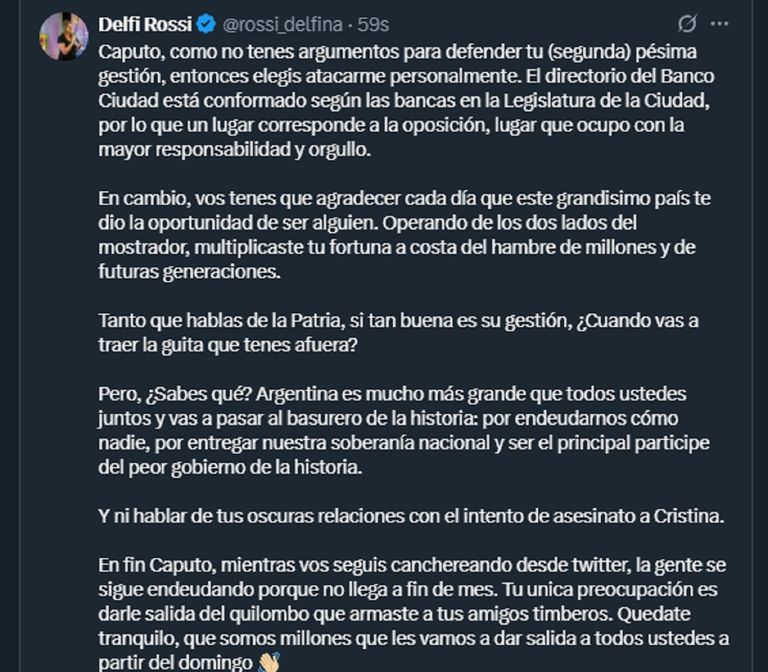 Luis Caputo Delfina Rossi