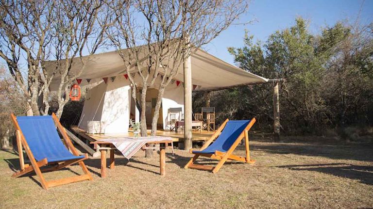 Glamping Traslasierra, Argentina, carpa desde afuera 26012019.
