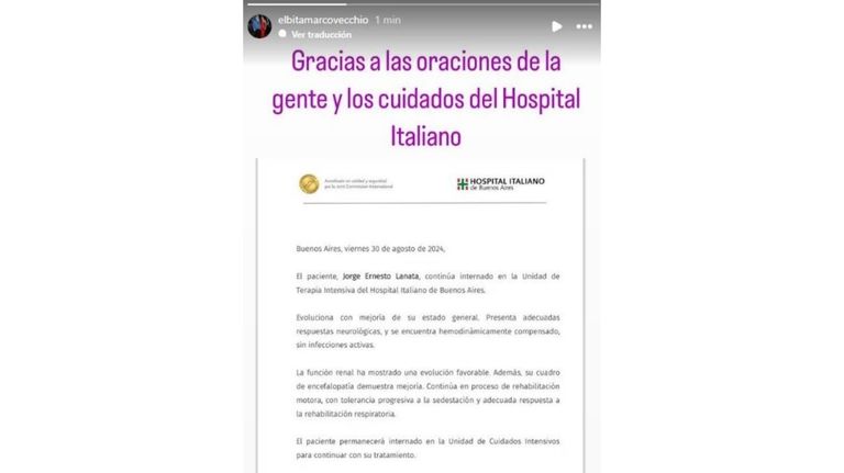 Parte médico Lanata