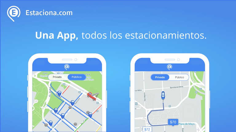 La aplicacion Estaciona.com está disponible para Android o iOS.