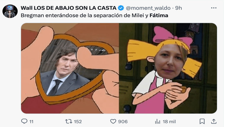 20240413 Memes Milei y Fátima