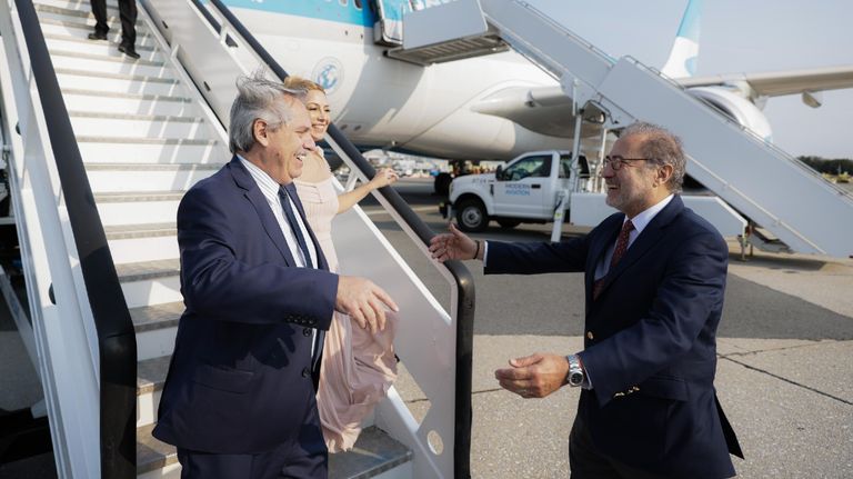 El presidente Alberto Fernández llegó a Nueva York.