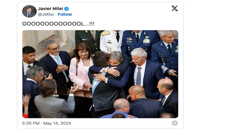 El Gobierno festejó la baja de la inflación en abril 20240514